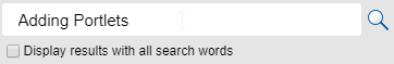 A search for Adding Portlets shows 81 results